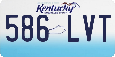KY license plate 586LVT