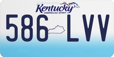 KY license plate 586LVV