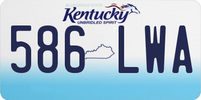 KY license plate 586LWA