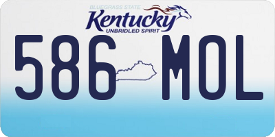 KY license plate 586MOL