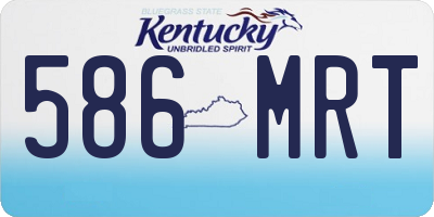 KY license plate 586MRT