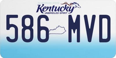 KY license plate 586MVD