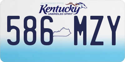 KY license plate 586MZY
