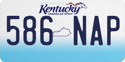 KY license plate 586NAP