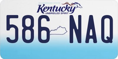 KY license plate 586NAQ