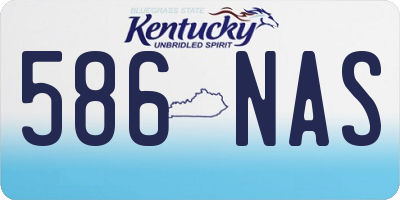 KY license plate 586NAS
