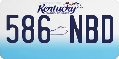 KY license plate 586NBD