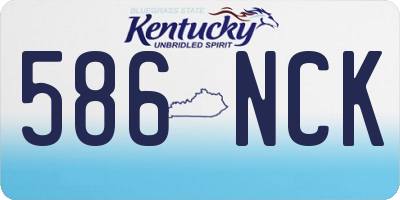 KY license plate 586NCK
