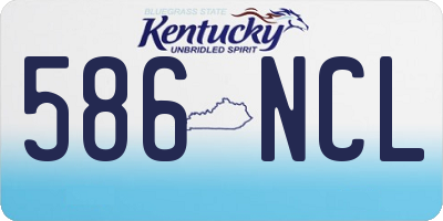 KY license plate 586NCL