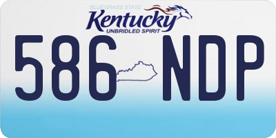 KY license plate 586NDP