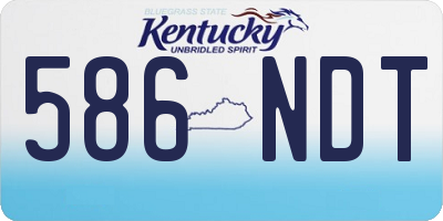 KY license plate 586NDT
