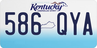 KY license plate 586QYA