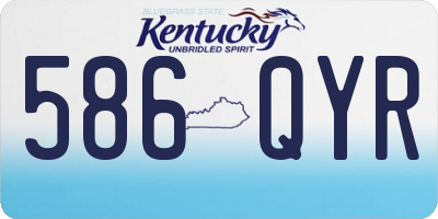 KY license plate 586QYR