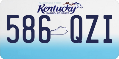 KY license plate 586QZI