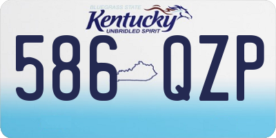 KY license plate 586QZP