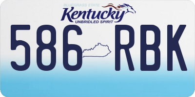 KY license plate 586RBK