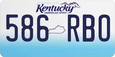 KY license plate 586RBO