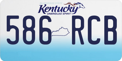 KY license plate 586RCB