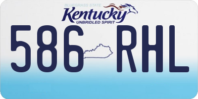 KY license plate 586RHL
