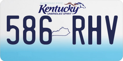 KY license plate 586RHV