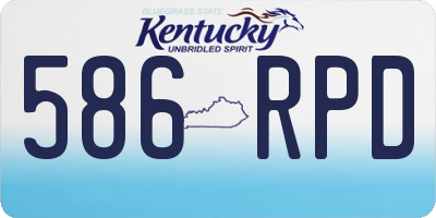 KY license plate 586RPD