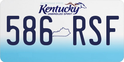 KY license plate 586RSF