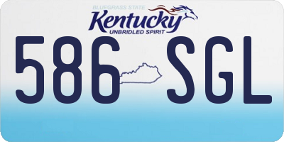 KY license plate 586SGL