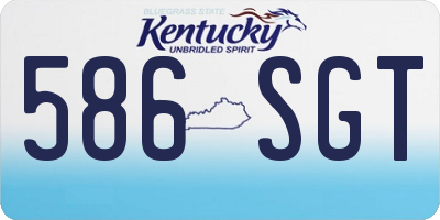 KY license plate 586SGT