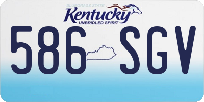 KY license plate 586SGV