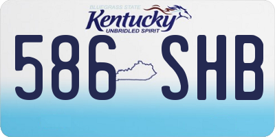 KY license plate 586SHB