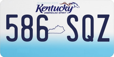KY license plate 586SQZ