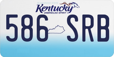 KY license plate 586SRB