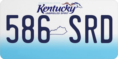 KY license plate 586SRD