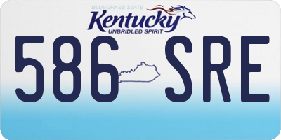 KY license plate 586SRE