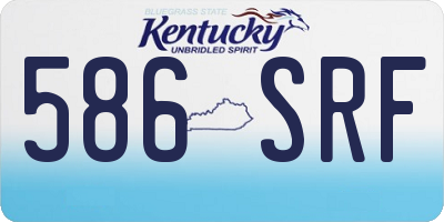 KY license plate 586SRF