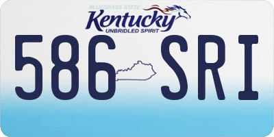 KY license plate 586SRI