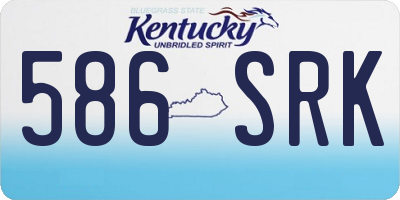 KY license plate 586SRK