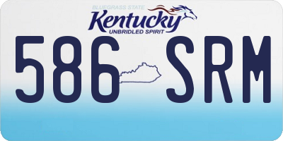KY license plate 586SRM