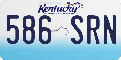 KY license plate 586SRN