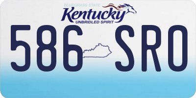 KY license plate 586SRO