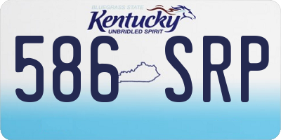 KY license plate 586SRP