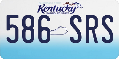 KY license plate 586SRS