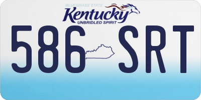 KY license plate 586SRT