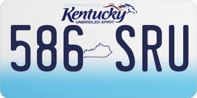 KY license plate 586SRU