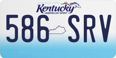 KY license plate 586SRV