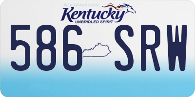 KY license plate 586SRW