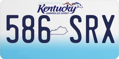 KY license plate 586SRX