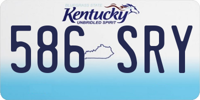 KY license plate 586SRY