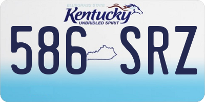 KY license plate 586SRZ