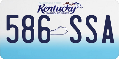 KY license plate 586SSA